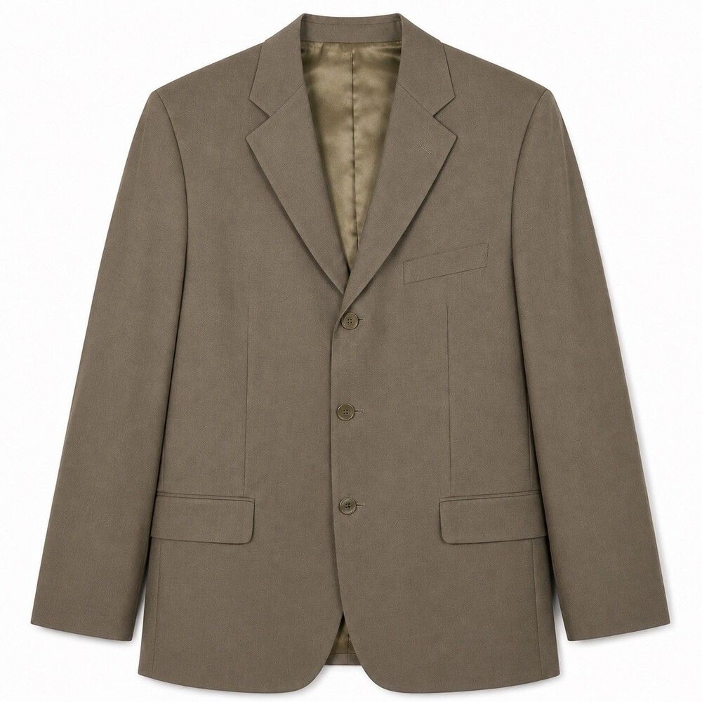 Angelo Rossi Suit Jacket Men's 44R Brown 3 Button Micro Tech Blazer Coat